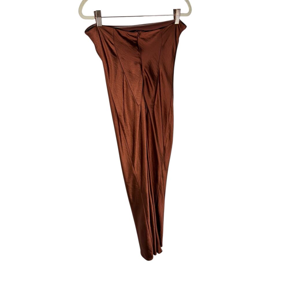 More To Come Emma Strapless Maxi Dress Satin Formal Party Cocktail Evening M - Picture 8 of 12